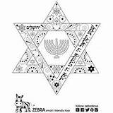 Coloring Jewish Pages Hanukkah sketch template