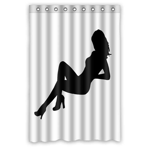 Zkgk Sexy Woman Silhouette Waterproof Shower Curtain Bathroom Decor
