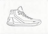 Curry Shoes Stephen Coloring Pages Drawing Shoe Printable Getcolorings Color Getdrawings sketch template