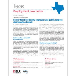 texas employment law letter