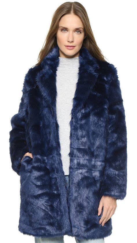 navy blue faux fur coat coat nj