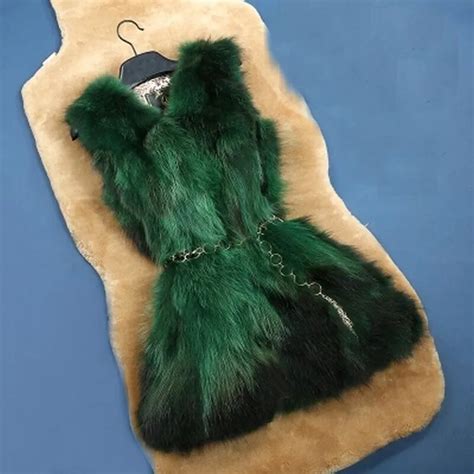 free shipping real fur jackets coats women s genuine fox fur vest coat