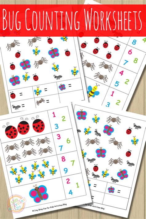 bug counting worksheets kids activities blog