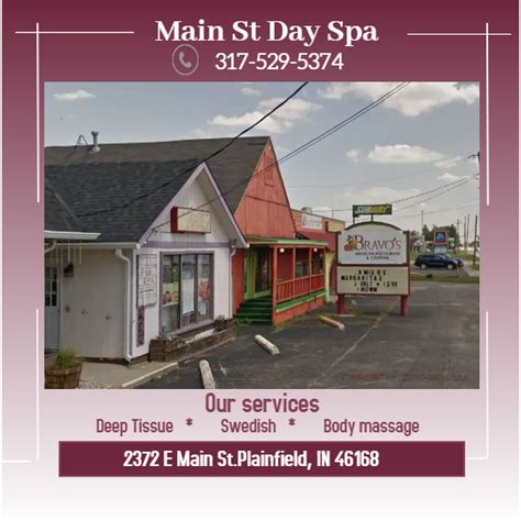 main st day spa massage spa  plainfield call     appointment