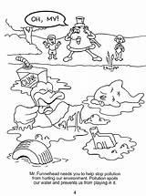 Pollution Plastic Coloring Pages Book Template sketch template
