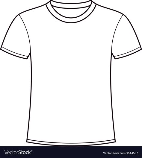 blank white t shirt template royalty free vector image