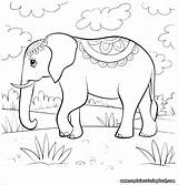 Ein Niedliches Elefanten Bookpage sketch template