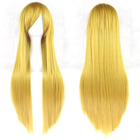 24 colors 80cm women cosplay wigs resistant pink yellow