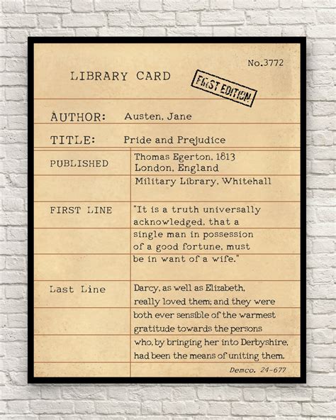 library card vintage library card library card art print etsy