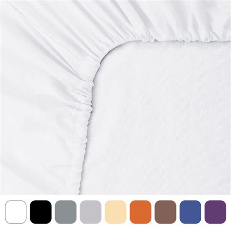 tc cotton fitted sheet  deep pocket durable bottom full white