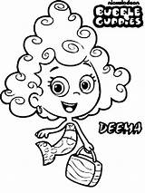 Bubble Coloring Pages Guppies Deema Character Guppy Characters Printable Colouring Easy Print Getcolorings Kids Color Getdrawings Search Button Through Template sketch template