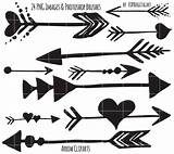 Tribal Arrow Clipart Drawn Hand Photoshop Silhouette Brush Clip Doodle Webstockreview sketch template