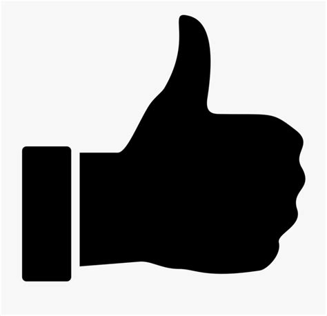 Thumbs Up Emoji Clipart Black And White Rectangle Circle