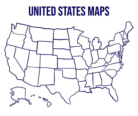 printable map  united states     printablee