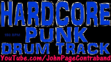 Hardcore Punk Drum Backing Track 150 Bpm Youtube