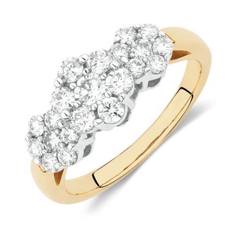 exclusive cluster ring   carat tw  diamonds  kt