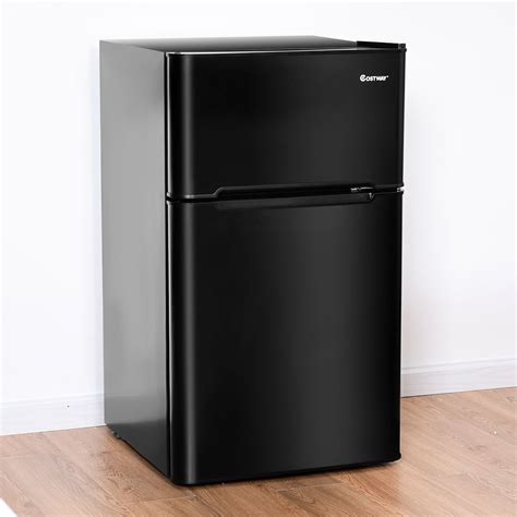 costway refrigerator small freezer cooler fridge compact  cu ft unit walmartcom walmartcom