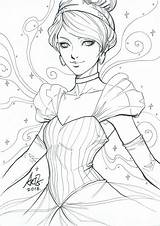 Artgerm Princesse Cendrillon Colorier Adulte Tvhland принцессы Coloriages Savoir sketch template