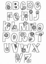 Bubble Letters Printable Alphabet Templates Template Letter Lettering Cute Fonts Kids Flower Mom Fancy Christmas Set Alphabets Flowers Styles Birthday sketch template