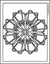 Geometric Coloring Pages Designs Print Circular Colorwithfuzzy Pizzelle sketch template