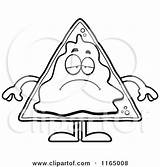 Nacho Clipart Coloring Mascot Cartoon Depressed Surprised Happy Cory Thoman Vector Outlined Libre Sick Tortilla Illustration Pages Royalty Template 2021 sketch template