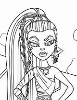 Coloring Cleo Nile Pages Monster High Nefera Popular Library Clipart sketch template