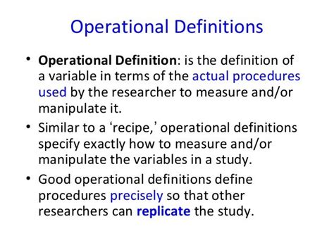 operational definitions
