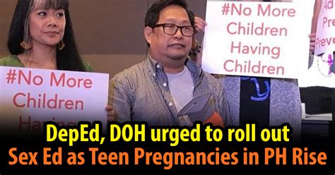 deped doh urged to roll out sex ed reproduction health info drive as teen pregnancies rise in