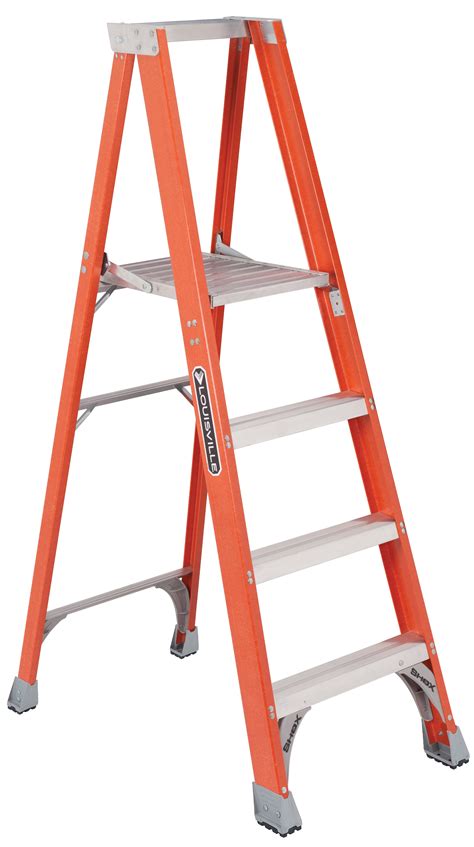 louisville ladder  fiberglass platform step ladder  reach