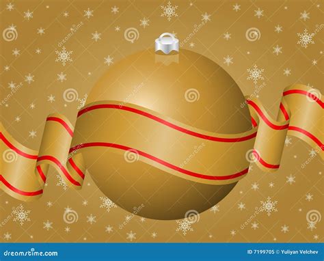 gold christmas decoration stock vector illustration  seasonal