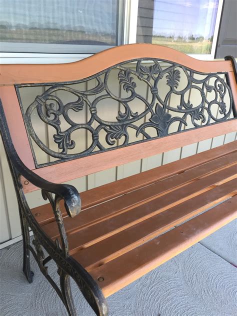 restore   park bench  spray stain  vision