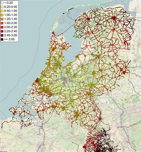 map  public transport stopsstations   netherlands  travel time  utrecht central