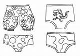Underpants Dinosaur sketch template