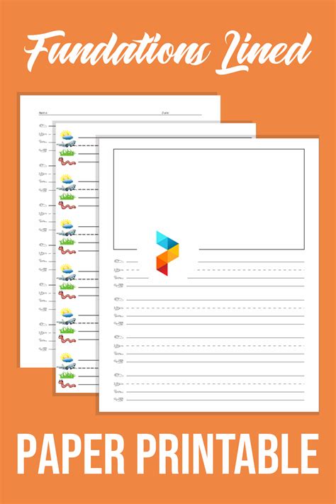 fundations lined paper printable   lined writing paper