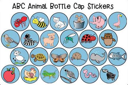 abc printable animal stickers members resource room bible crafts