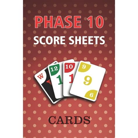phase  cards game score pads phase  cards score sheets  score