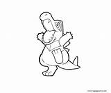 Totodile sketch template