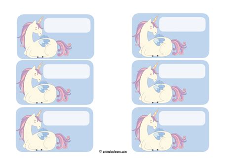 printable unicorn  tags printable templates