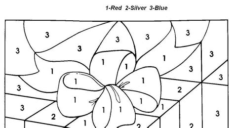 christmas color  number coloring pages   worksheets