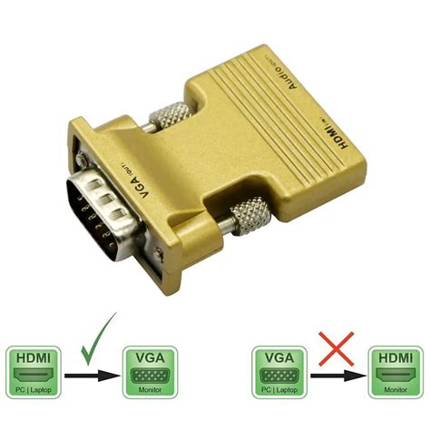 hdmi input  vga output converteraudio adapter p signal  hdmi computer pc video  vga
