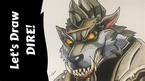 lets draw fortnite  dire werewolf skin speed drawing youtube