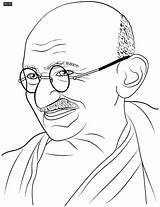 Gandhi Mahatma Mohandas Karamchand sketch template