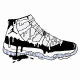 Jordan Drawing Shoes Shoe Jordans Air Michael Sketch Coloring Cartoon Pages Nike Drawings Sneaker Clipart Basketball Paintingvalley Sneakers Silhouette Wearing sketch template