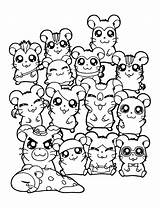 Hamtaro Kleurplaat Kleurplaten Hamster Ausdrucken Coloriages Animaatjes Hamsters Malvorlagen Animal Jong Seite Pro sketch template