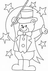 Pages Circus Coloring Ringmaster Getcolorings Magician Teddy Bear sketch template
