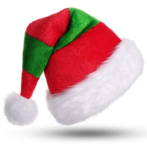 children christmas santa hatkids double layered luxury plush
