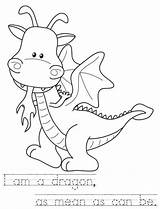 Dragon Coloring Pages Preschoolers Printable Print Size sketch template