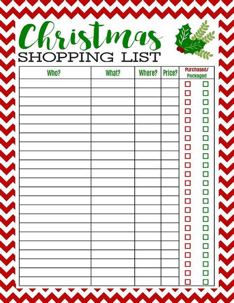 christmas shopping list christmas shopping list christmas list