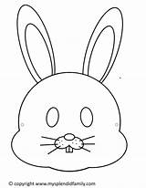 Easter Bunny Printable Mask Masks Children Source sketch template