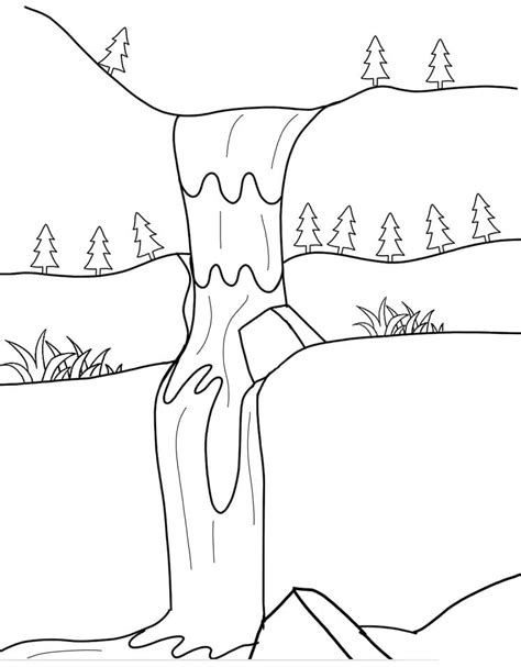 waterfall coloring pages  printable coloring pages  kids